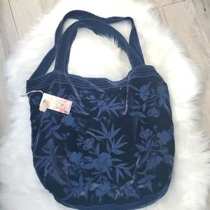 Johnny Was Velvet Embroidered Purse